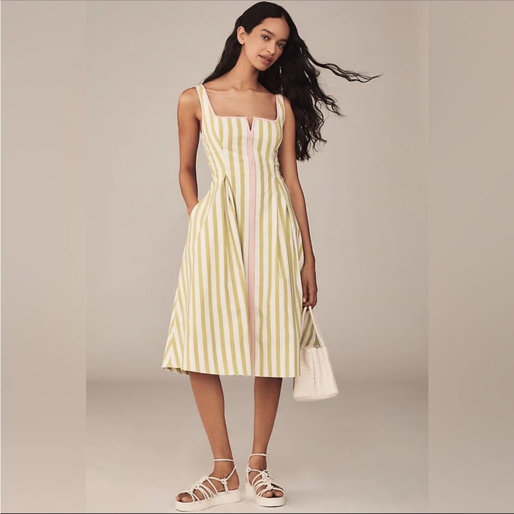 Anthropologie Maeve Sleeveless Notched Square-Neck Midi Dress - Picture 2 of 4